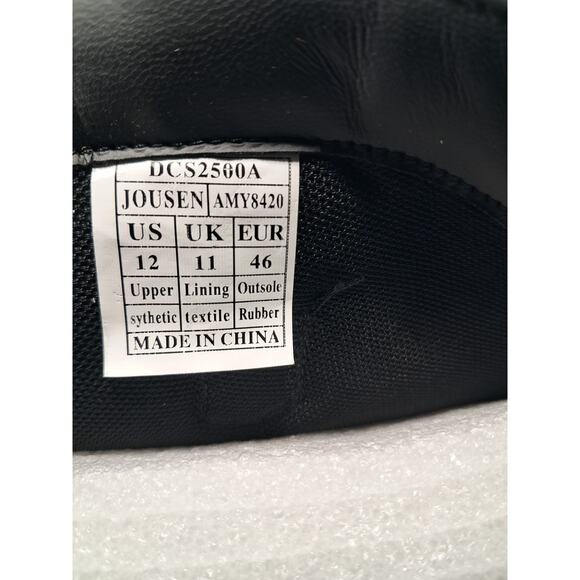Jousen Cowboy Boots Color Black / Stitching White Grey Size 12